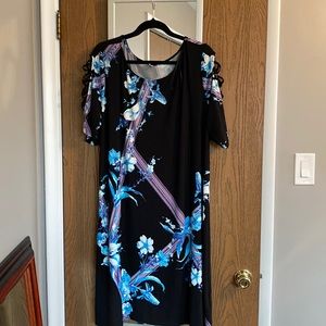 Avenue Black Floral Dress 26/28